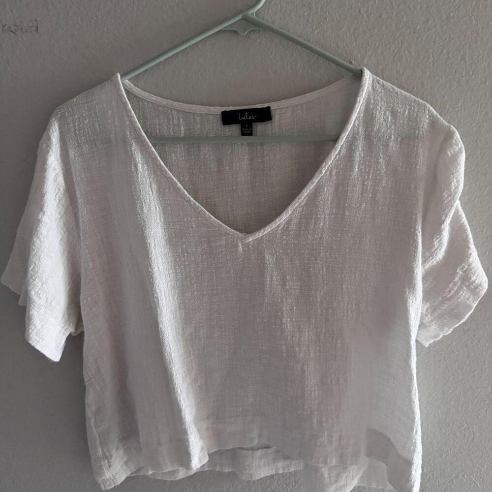Lulus white lightweight cropped top